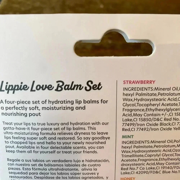 Lilppie Love Balm Set 4 Pack Natural Hydrating Soft Nourishing Lip Brand New - Picture 2 of 4